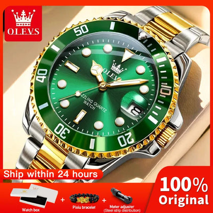 OLEVS 5885 Stainless Steel Strap Automatic Date Watch