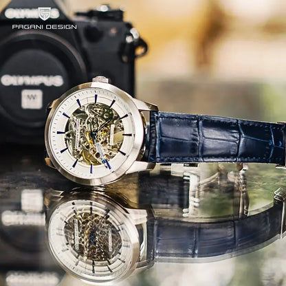 ChronoState Executive Hollow Luxury Mechanical Leather Watch for Men