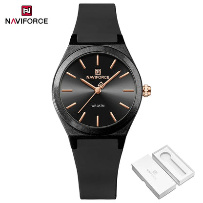 Montres NAVIFORCE NF5056 pour femmes, bracelet en silicone souple de haute qualité