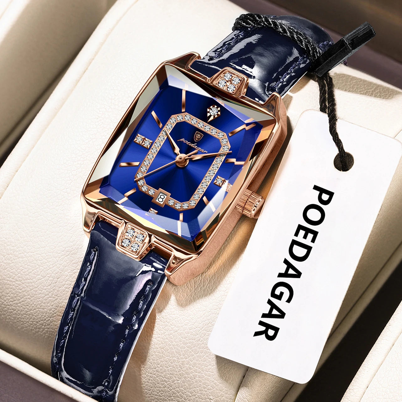POEDAGAR Original Luxury Women Wristwatch Waterproof Leather Date Woman Watch Elegant High Quality Quartz Women's Watches Reloj