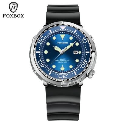 2026 LIGE Montres de mode pour hommes Foxbox Top Marque Luxe 5ATM Sports Étanche Montre Homme Quartz Date Horloge Lumineuse+Boîte