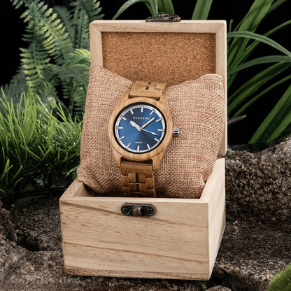 Montre à Quartz de Luxe en Bois BOBO BIRD pour Hommes, Design Original, Montre-Bracelet en Bois Faite à la Main, Écologique, Cadeau Unique pour Hommes 2025 Nouveau