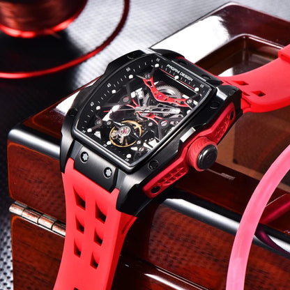 Montre Squelette Automatique ChronoState Obsidian Pulse pour Homme
