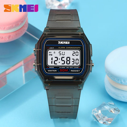 SKMEI 2056 Electronic Waterproof Sports Watch for Men Women Countdown Boy Girl Digital Date Wristwatches 1123 Reloj Masculino