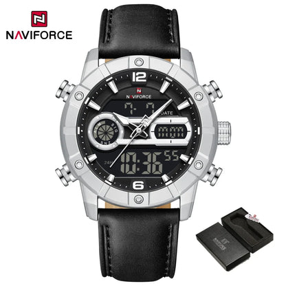 Montre Homme NAVIFORCE Tendance Sport Étanche Alarme Compte à Rebours Affichage Calendrier Automatique Marque de Luxe Montre Quartz Originale Homme