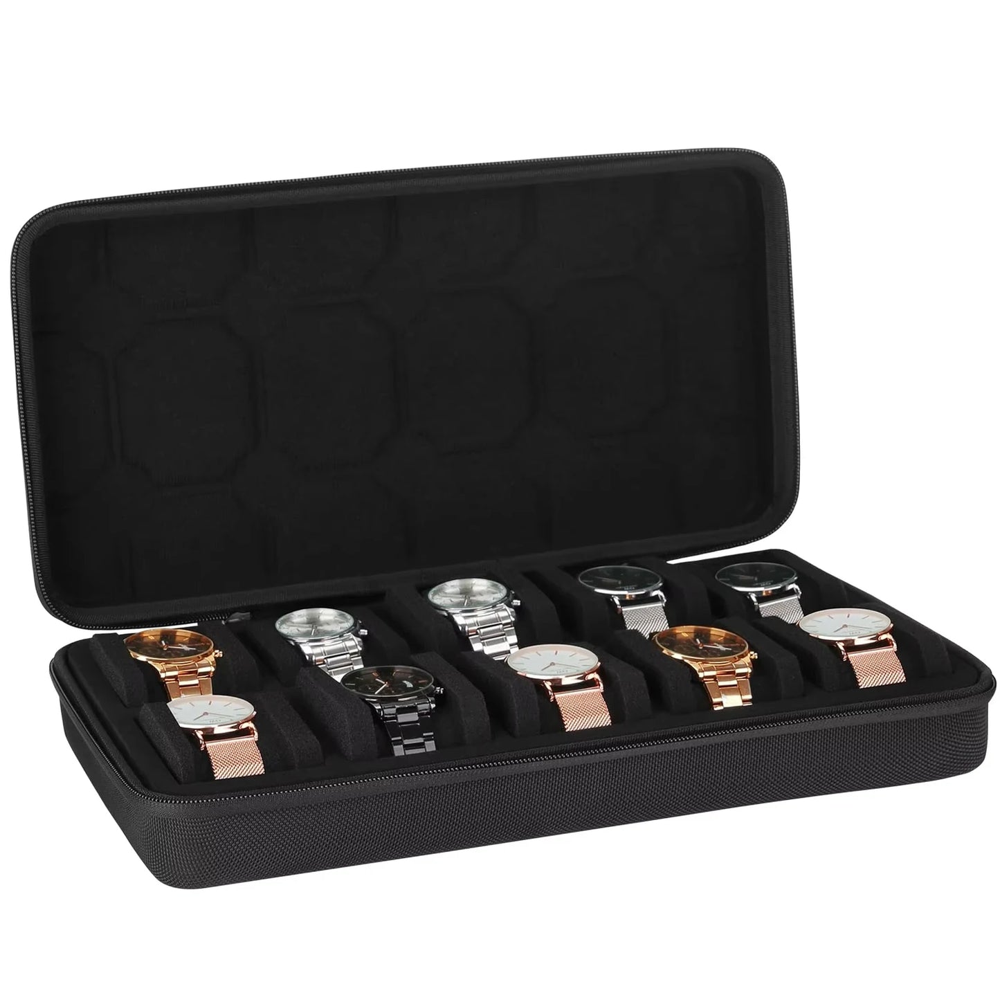 Organisateur de boîte de montres pour hommes ou femmes, étui de voyage portable pour montres, présentoir de montres pour montres-bracelets et montres connectées
