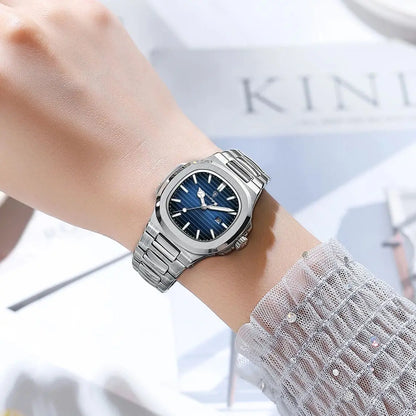 POEDAGAR Luxury Woman’s Quartz Watch Date Waterproof Luminous Ladies Wristwatch Stainless Steel Fashion Watches For Women Reloj