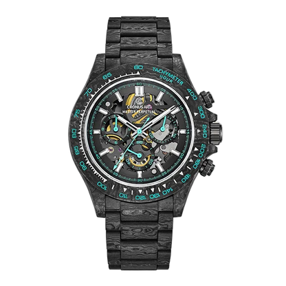 ChronoState CRONUSART CM01-027 – Montre chronographe automatique 42MM | Boîtier squelette en fibre de carbone