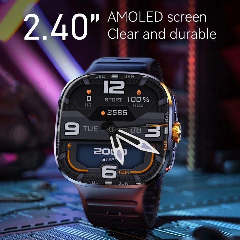 Montre connectée M99 avec écran Amoled plus grand de 2,4 pouces, menu à 12 panneaux, caméra rotative à 190°, batterie de 2100 mAh et système d'exploitation Android 10.0