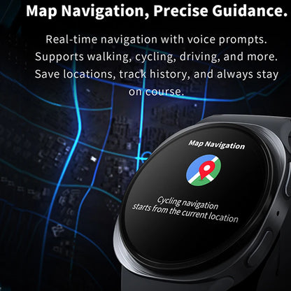 2025 Nouvelle Montre Connectée 8 Mini GPS Traceur Smartwatch Hommes Femmes Navigation par Carte Appel Bluetooth NFC IP68 Étanche Boussole Sport Montre Intelligente