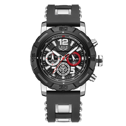 Relogio Masculino LIGE Sport Men Watch Montre Homme de Luxe de Marque Supérieure à Quartz Montre-Bracelet Homme Tendance Militaire Étanche Chronographe Horloge Masculine