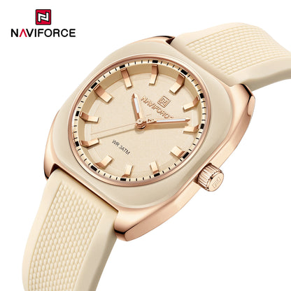 NAVIFORCE – Montre à quartz décontractée et élégante pour femme, bracelet en silicone, cadeau pour femme, montre-bracelet décontractée, Relogio Feminino