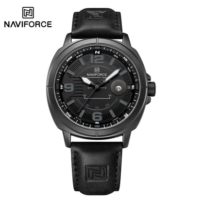 NAVIFORCE NF8078 PU Band Calendar Date Display Watch