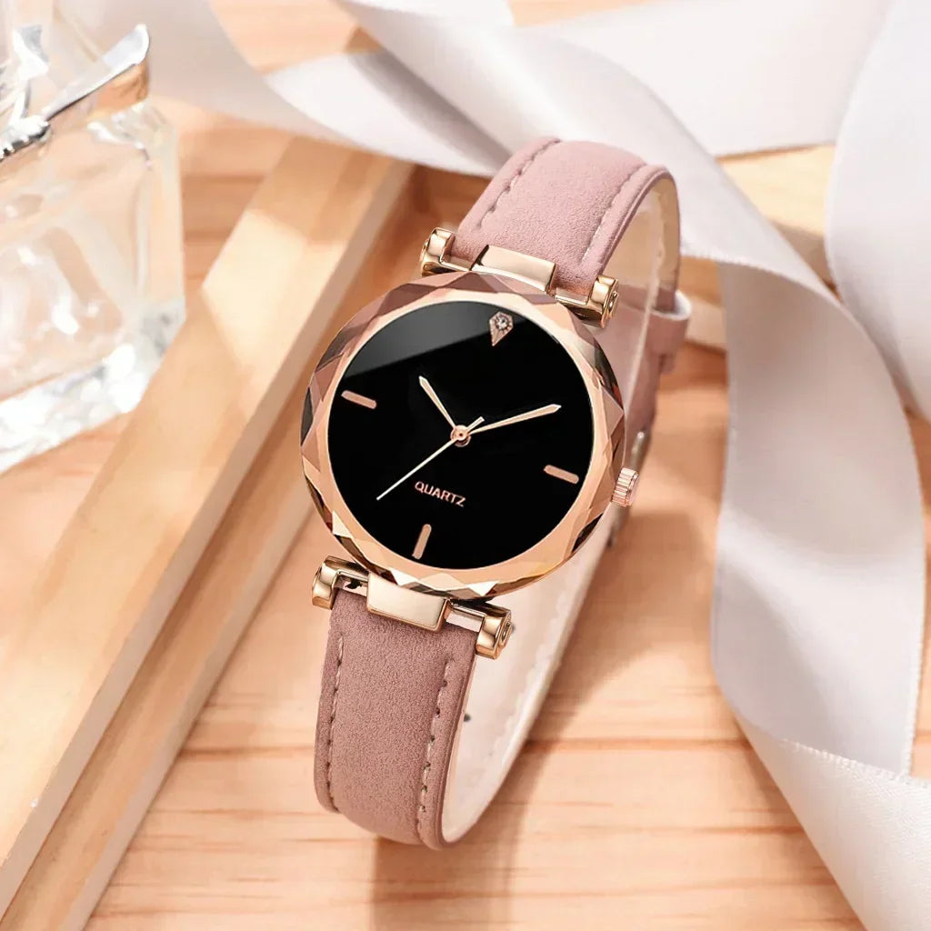2PCS Set Luxury Watch Women Bracelet  Rhinestone Fashion Wristwatch Female Casual Ladies Watches Bracelet Set Clock
