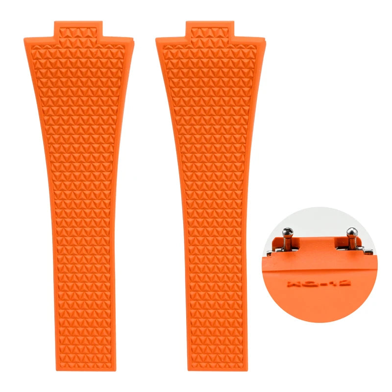 Bracelet convexe FKM 11mm 12mm pour Tissot PRX Series Super Player 35mm 40mm Fluoro Caoutchouc Fermoir Papillon à Dégagement Rapide