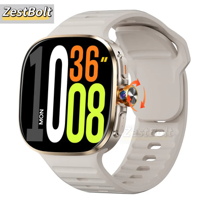 Montre connectée M99 avec écran Amoled plus grand de 2,4 pouces, menu à 12 panneaux, caméra rotative à 190°, batterie de 2100 mAh et système d'exploitation Android 10.0