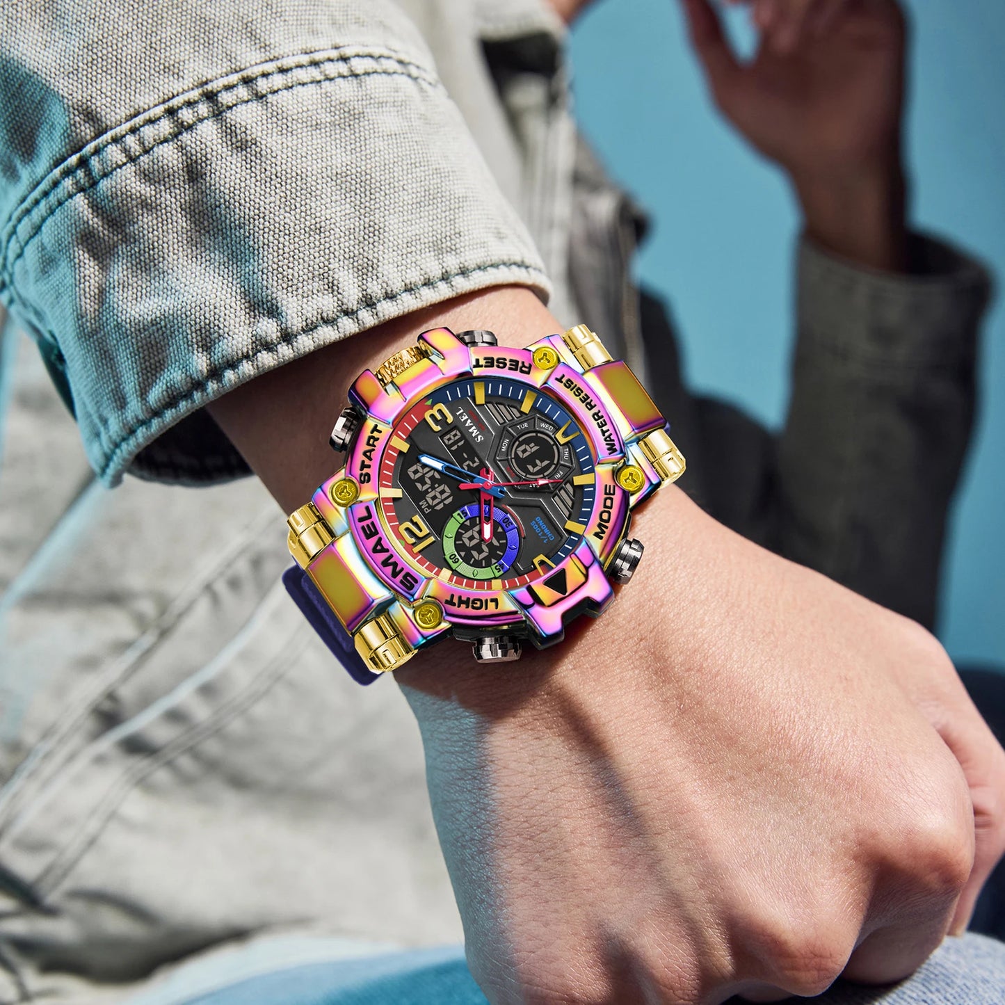Montre de marque SMAEL 8110 étanche, Dropshipping, avec alarme et veilleuse, pour jeunes, style mode et affaires, mouvement à quartz, sport