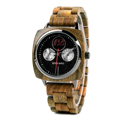 Montre en bois BOBO BIRD pour hommes, design unique, mouvement à quartz de haute qualité, montres-bracelets pour femmes, amis de la famille, liquidation de montres