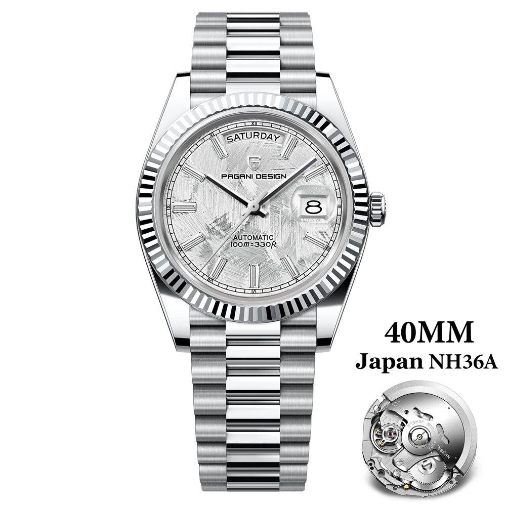 PAGANI DESIGN 2026 Nouvelle Montre Automatique Luxe Or Rose DD40 Pour Homme NH36A Montre-Bracelet Mécanique Homme Étanche en Acier Inoxydable