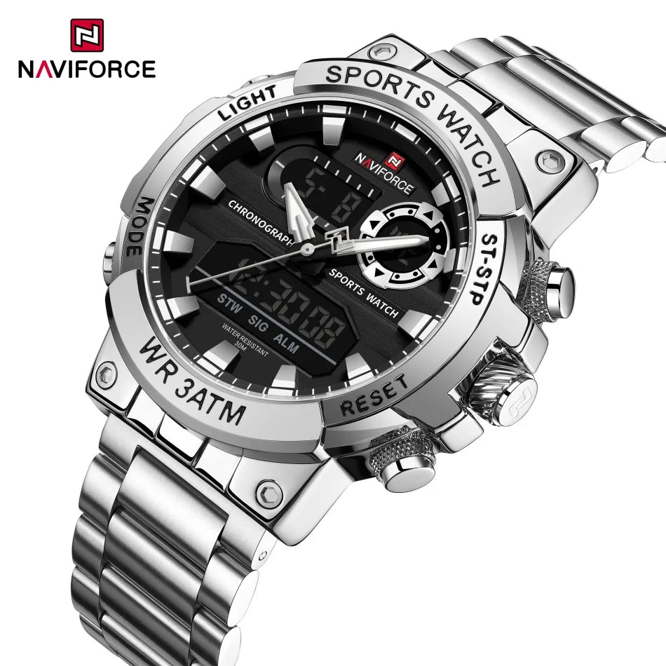 NAVIFORCE NF9237 Military Dual Display Chronograph Watch