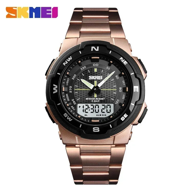 SKMEI 1370 Full Steel Business Watch Relogio Masculino