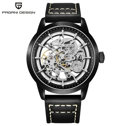 ChronoState Falcon Edge Automatic Skeleton Leather Watch for Men