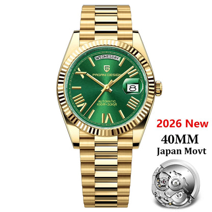 PAGANI DESIGN Montres Hommes DD40 Or Blanc Luxe Montre Automatique Hommes TMI NH36A Date Semaine Montres Mécaniques Pour Hommes Nouveauté 2026