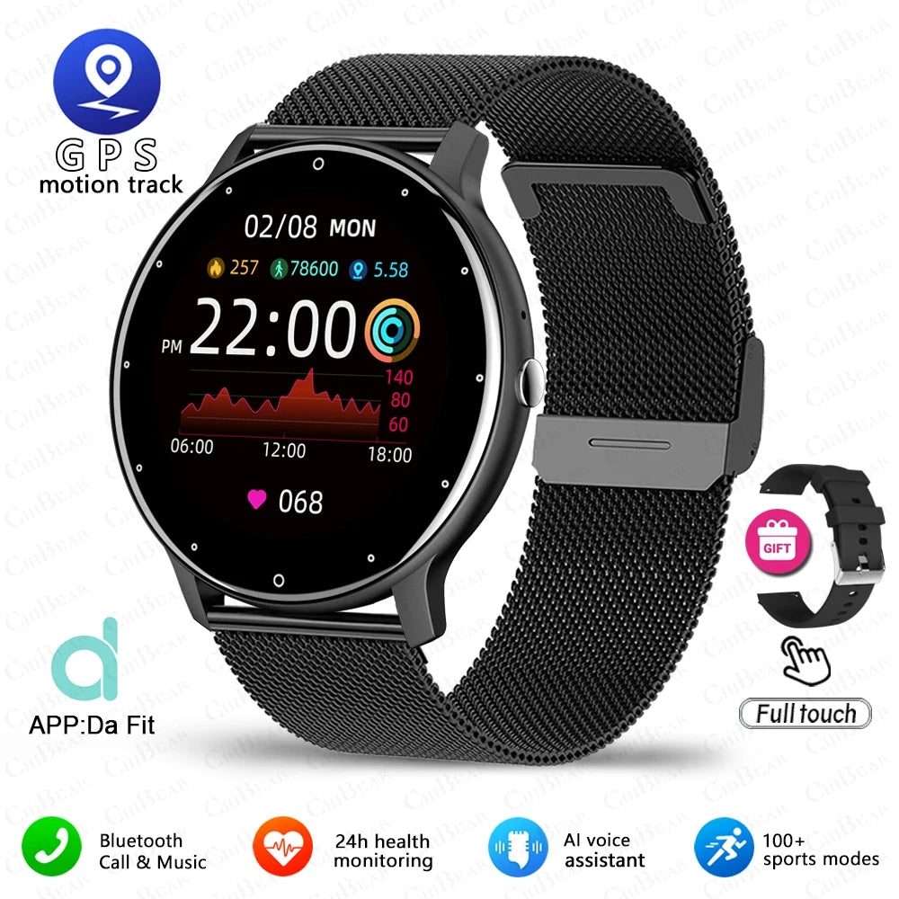 Montre connectée ultra-fine 2026 pour homme avec plus de 100 modes sportifs, surveillance de la fréquence cardiaque, assistant vocal IA, appels Bluetooth