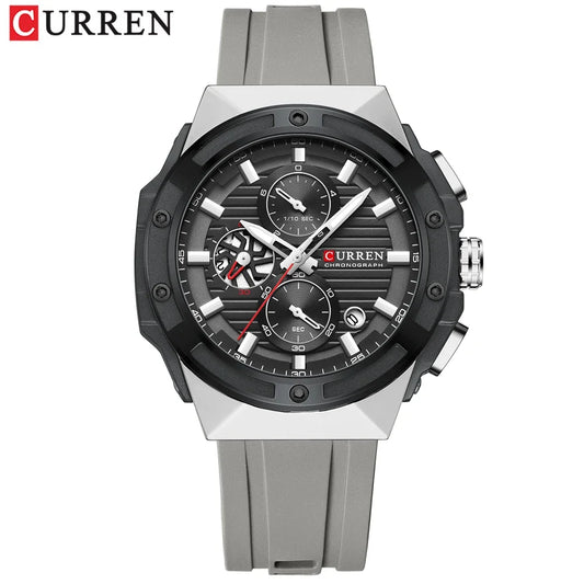 CURREN Multifunctional Chronograph Watch with Luminous Dial