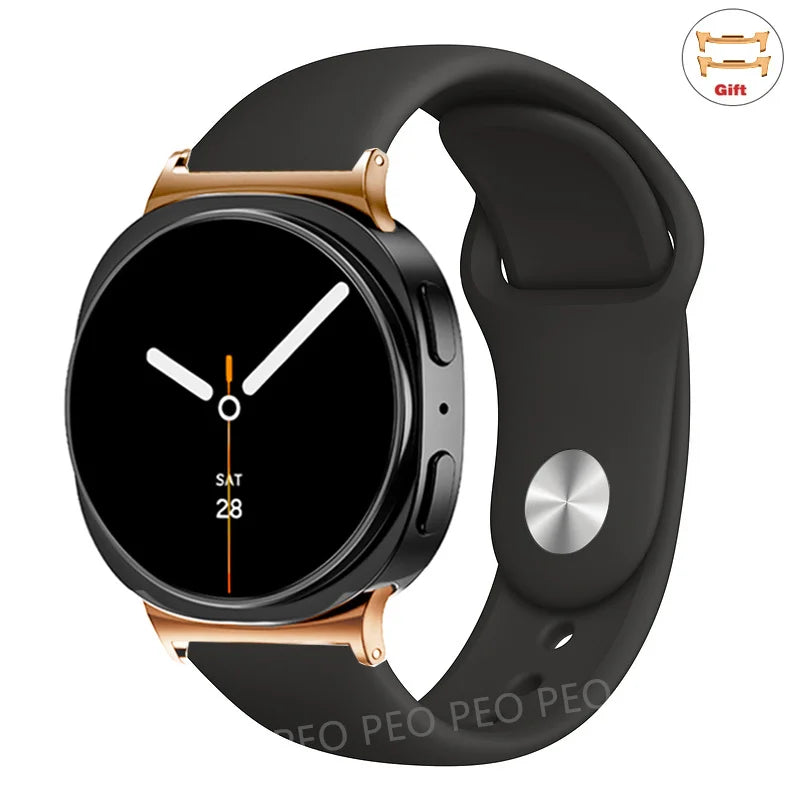 Sports Silicone Strap for Samsung Galaxy Watch 8 40mm 44mm Band No Gaps Correa Bracelet for Galaxy 8 Classic 46mm Accessories