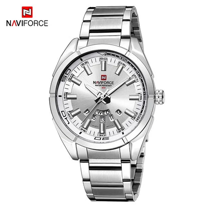 Montres Hommes NAVIFORCE, en Acier, Étanche, Quartz, Date, Montre-Bracelet de Luxe pour Homme de Marque Supérieure, relogio masculino