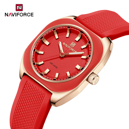 NAVIFORCE – Montre à quartz décontractée et élégante pour femme, bracelet en silicone, cadeau pour femme, montre-bracelet décontractée, Relogio Feminino