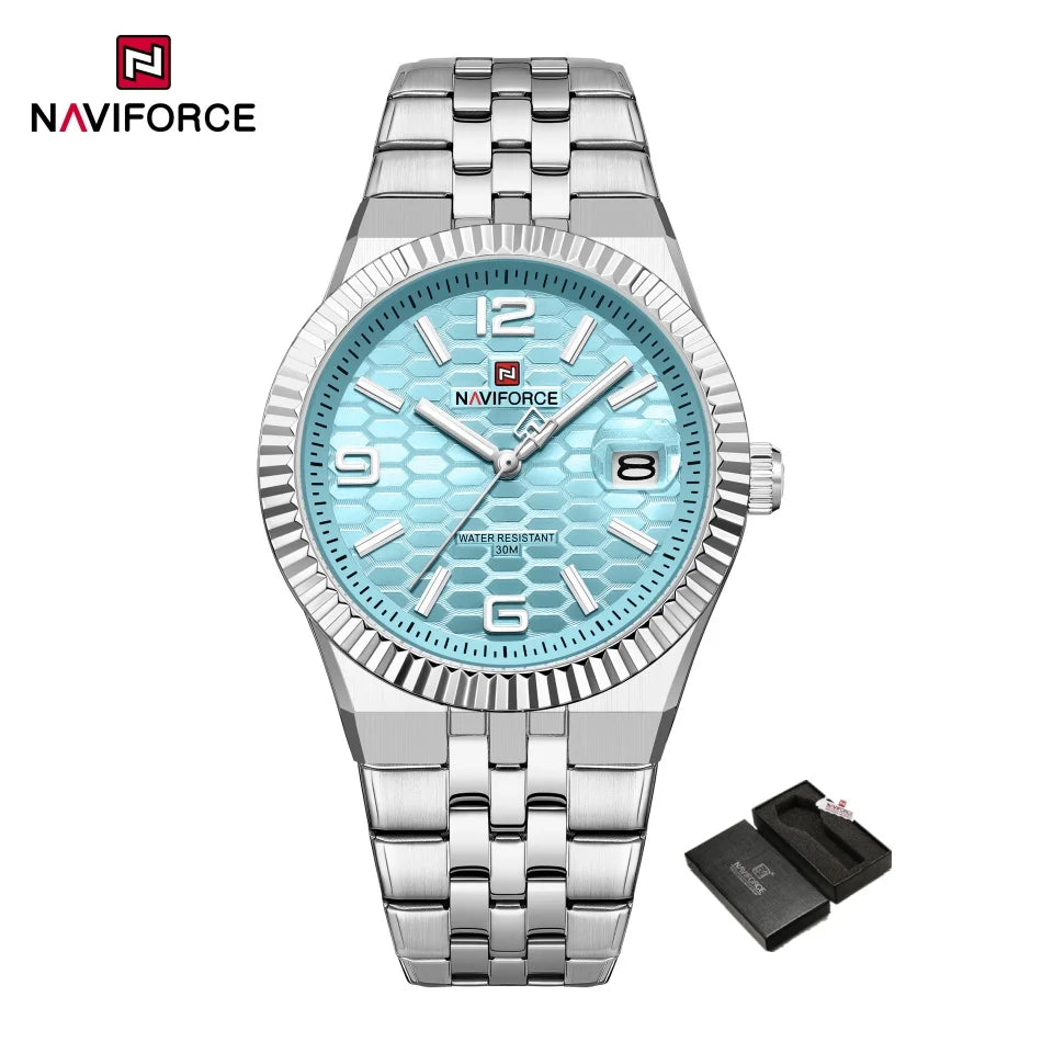 Montre à quartz NAVIFORCE NF9277 en acier inoxydable résistante à l'eau