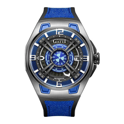 BONEST GATTI 5803 Montre Homme Automatique Montres de Luxe Lumineuses Étanche Cadran Conceptuel Mécanique Montre-Bracelet