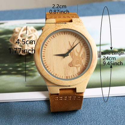 Bobo Bird Montre Classique Bracelets de Montre à Quartz Montres-bracelets en Bois