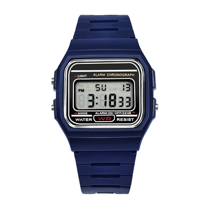 Montre électronique numérique à LED pour femmes, en vogue, montre de sport multifonctionnelle d'extérieur simple et décontractée pour hommes et femmes Reloj