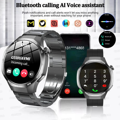 Montre connectée 2026 Watch 5 Pro GPS Suivi Boussole Hommes 360*360 Écran AMOLED NFC Appel BT Étanche Moniteur de Santé Montres Intelligentes Hommes