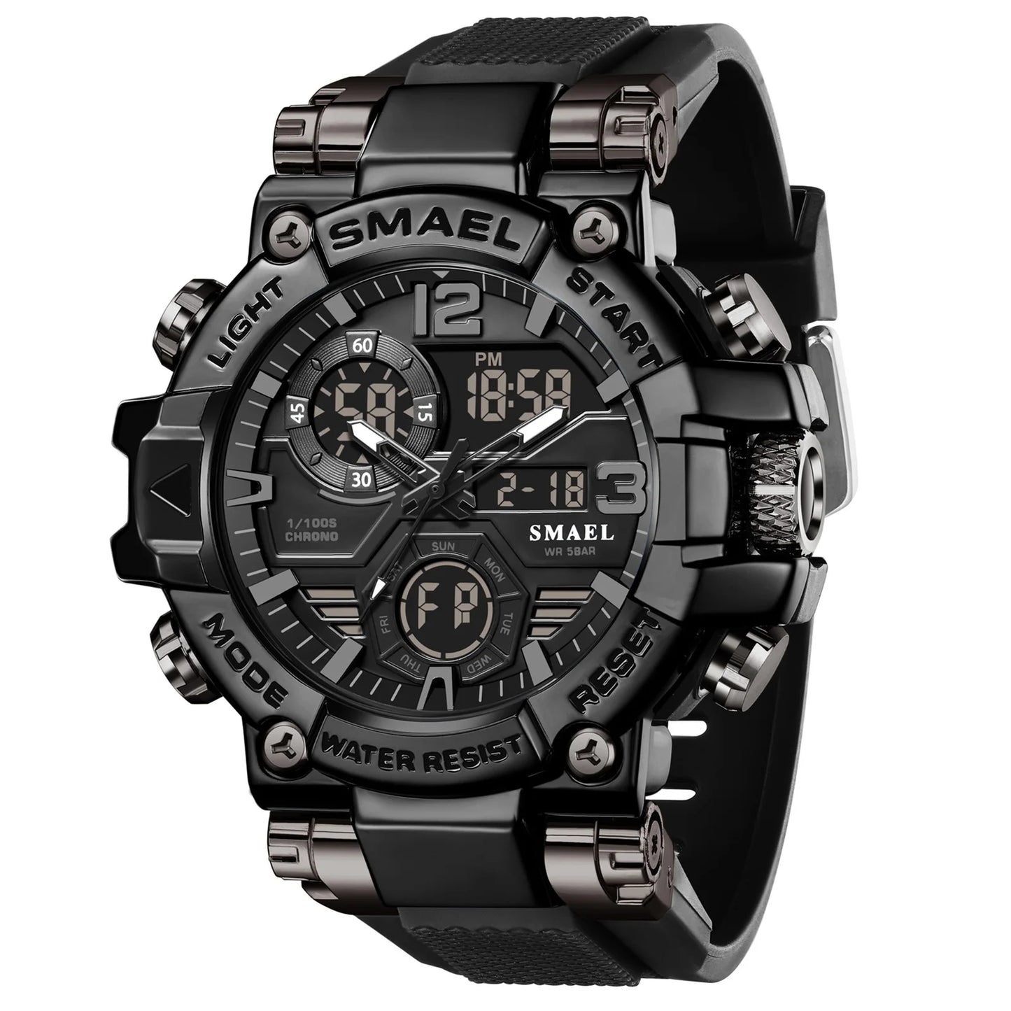 Montre de marque SMAEL 8110 étanche, Dropshipping, avec alarme et veilleuse, pour jeunes, style mode et affaires, mouvement à quartz, sport