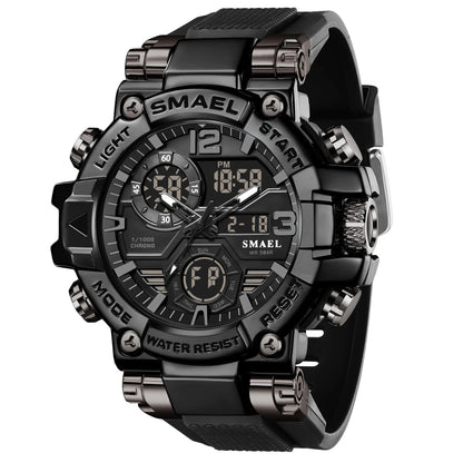 Montre de marque SMAEL 8110 étanche, Dropshipping, avec alarme et veilleuse, pour jeunes, style mode et affaires, mouvement à quartz, sport