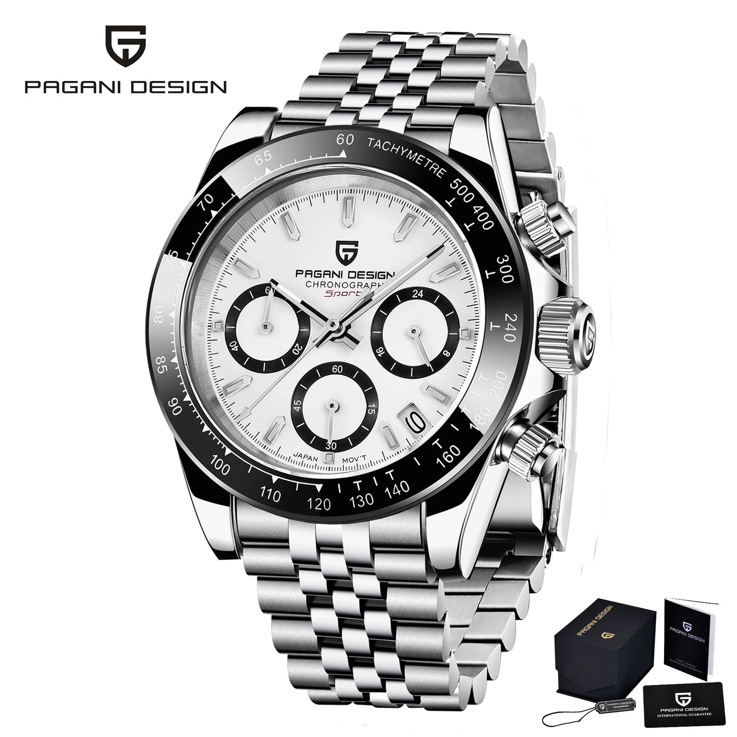 PAGANI DESIGN 2026 NOUVEAU 1664 Montre homme cadran météorite Montre de luxe en saphir à quartz pour hommes Chronographe sport pour hommes Reloj Hombre
