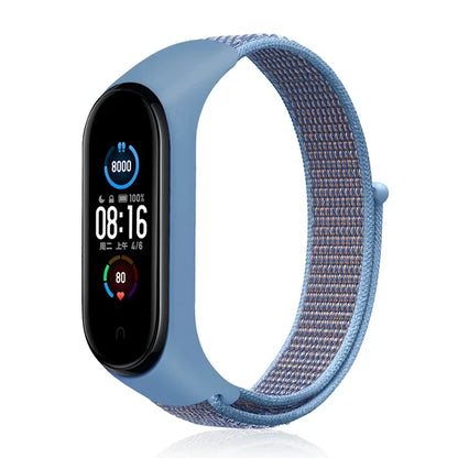 Nylon loop Mi band 4 5 6 Strap Replacement Soft Adjustable Wrist Watchband Pulsera correa For Xiaomi Mi band 3 4 5 6 7 Bracelet