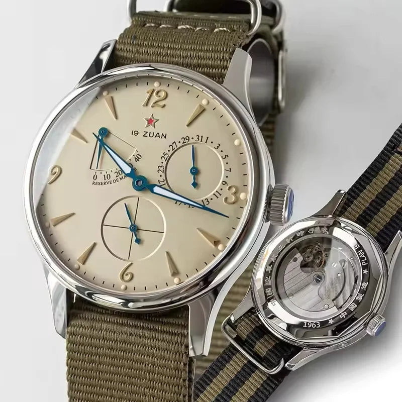 Montres Nouvel An 2026 Seagull 1963 Montre-bracelet mécanique étanche 5 bars 40mm Montre d'aviateur pour hommes Mouvement ST1780 Horloge automatique pour hommes
