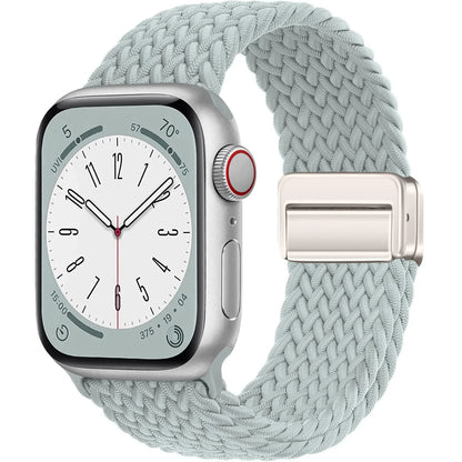 Braided Strap For Apple Watch Band 44mm 40mm 45mm 49mm 41mm 38 buckle Bracelet iWatch Series se 7 3 6 8 9 Ultra 2 Magnetic Band