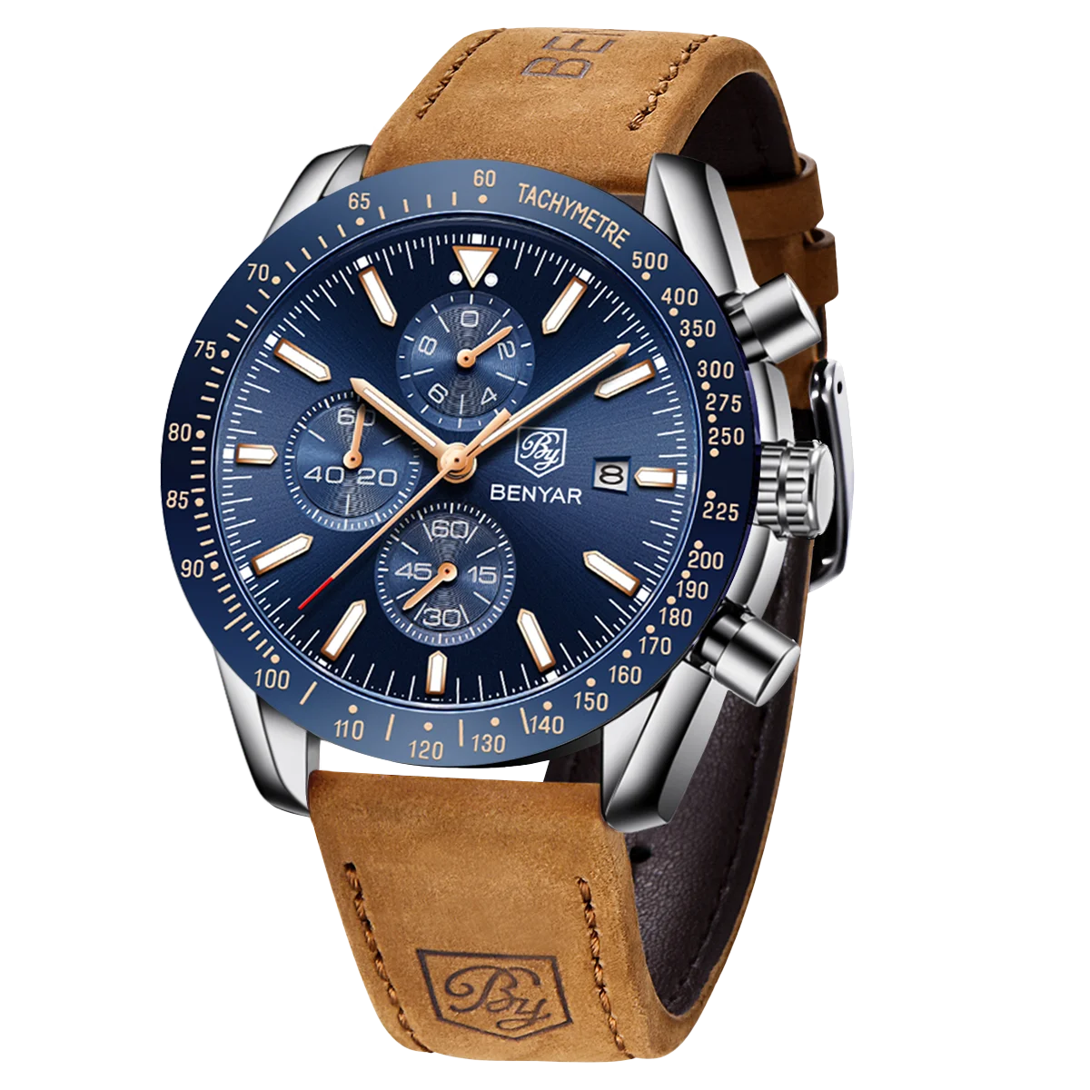 SAPPHERO Chronicle 5140 Classic Leather Strap Watch