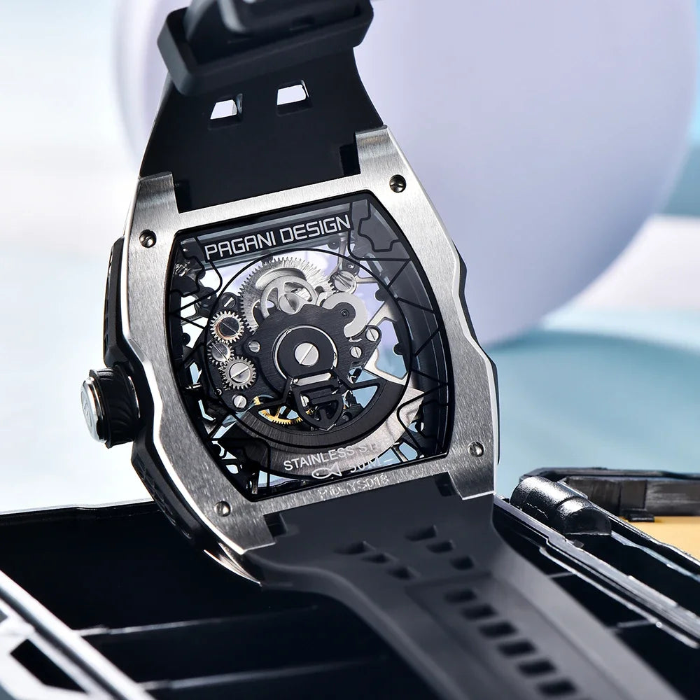 ChronoState Night Racer Skeleton Automatic Luxury Watch for Men