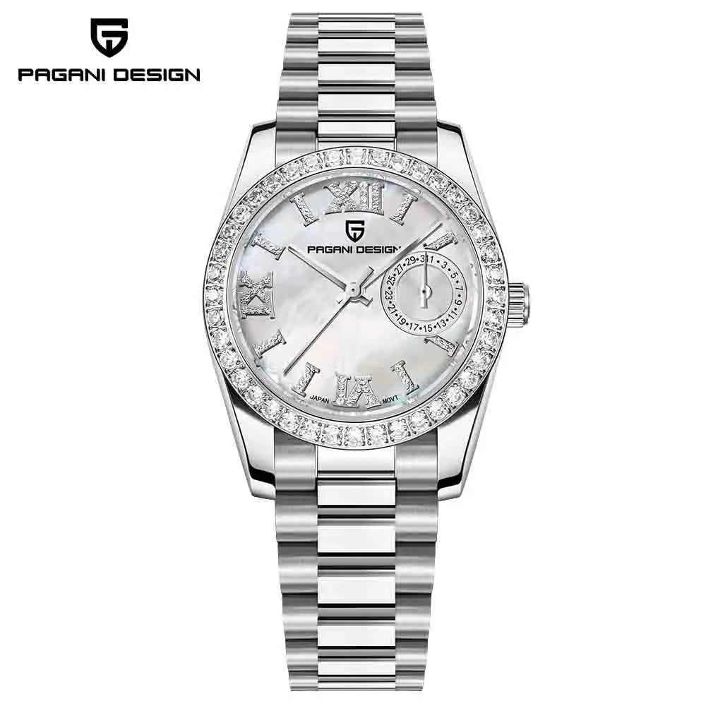 PAGANI DESIGN 2025 Nouvelle Montre-bracelet pour femme 32MM Montre à Quartz de Luxe Élégante pour Femme Montres Étanche Tendance Horloge Saphir