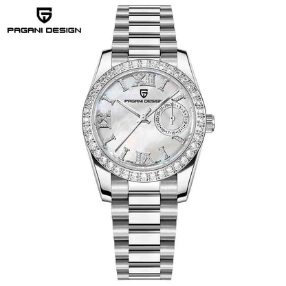 PAGANI DESIGN 2025 Nouvelle Montre-bracelet pour femme 32MM Montre à Quartz de Luxe Élégante pour Femme Montres Étanche Tendance Horloge Saphir