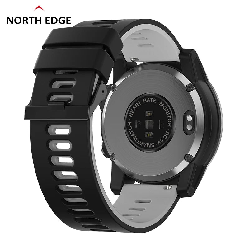NORTH EDGE Cross Fit 3 Montres GPS Montre Sport Homme Écran AMOLED HD 1,43" ATM 50M Altimètre Baromètre Boussole Montre Intelligente pour Hommes