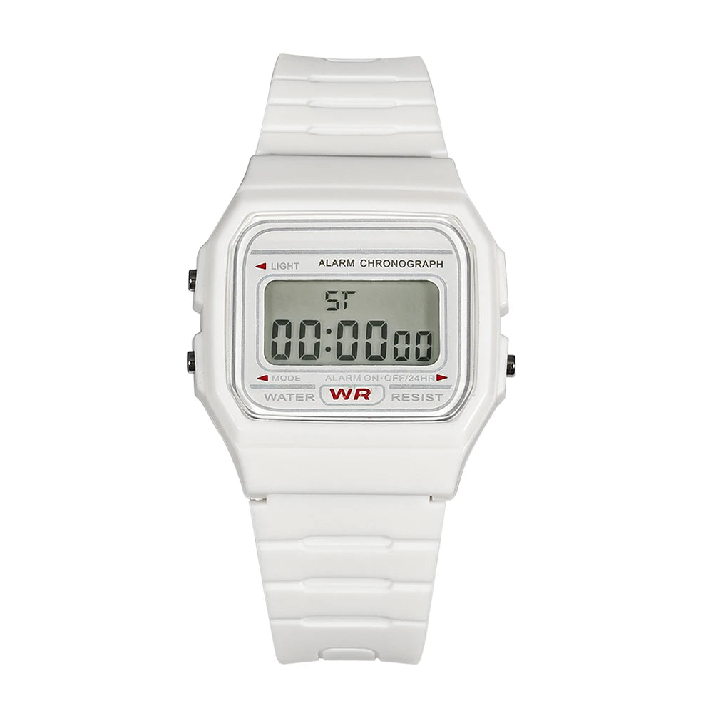 Montre électronique numérique à LED pour femmes, en vogue, montre de sport multifonctionnelle d'extérieur simple et décontractée pour hommes et femmes Reloj