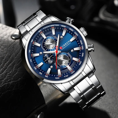 Nouvelles montres pour hommes Top Marque de luxe CURREN Montre homme à quartz Sport Étanche Montres-bracelets Chronographe Date Relogio Masculino